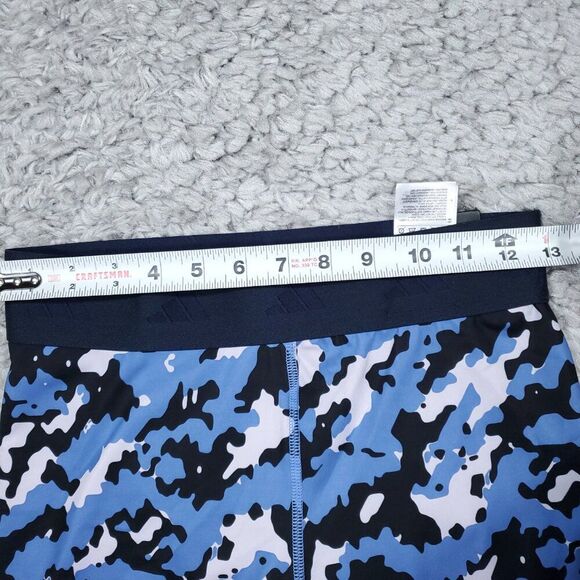 Adidas Techfit Camo 7/8 Leggings Silver Dawn Blue Fusion Women's Size Small - Picture 7 of 8